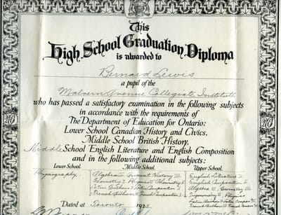 Bernard Lewis High School Graduation Diploma.jpg