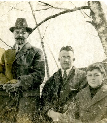 E.J. Lewis, Reg Wilkinson, Barney Lewis - 1914.jpg