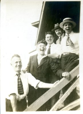 Reg Wilkinson, Barney Lewis, Roland Lewis, E.J. Lewis - guy at top unknown.jpg