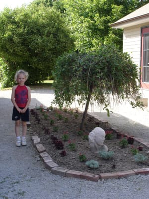 34 Courtyard and Emma 2005.JPG