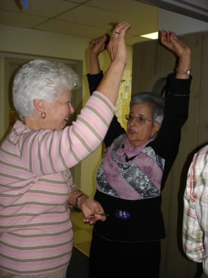 A-120 Ruth & Eugenie exercising.JPG
