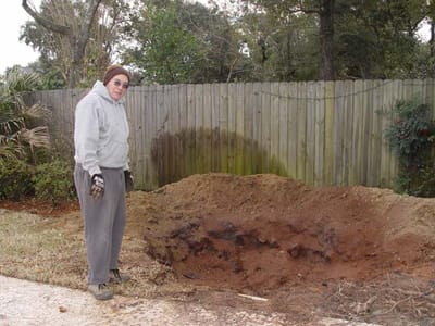 Michael and stump.JPG