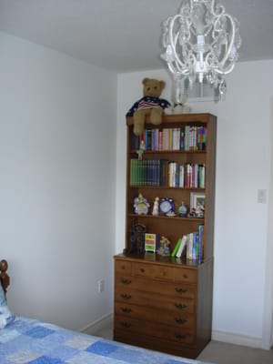A063 Emmas bookcase and chandelier.JPG