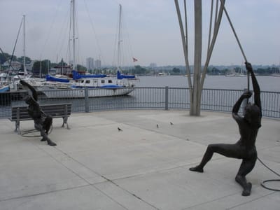 A038 Neat sculpture boy and girl wing on wing.JPG